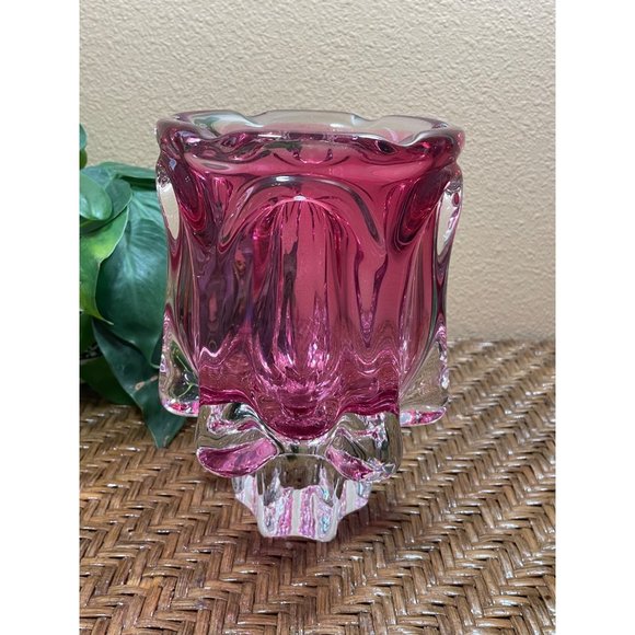 Josef Hospodka For Chribska Glassworks Other - Josef Hospodka For Chribska Glassworks Art Glass Bowl Vase